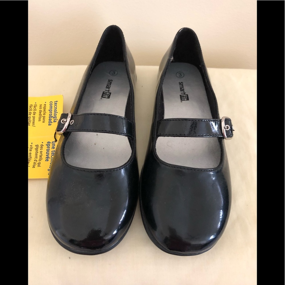 Black patent leather shoes Smartfit NWT